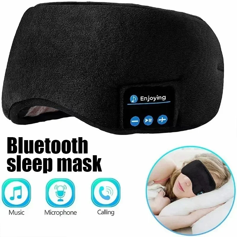 Bluetooth Headset On Ear - Maska na oczy 3D z słuchawkami